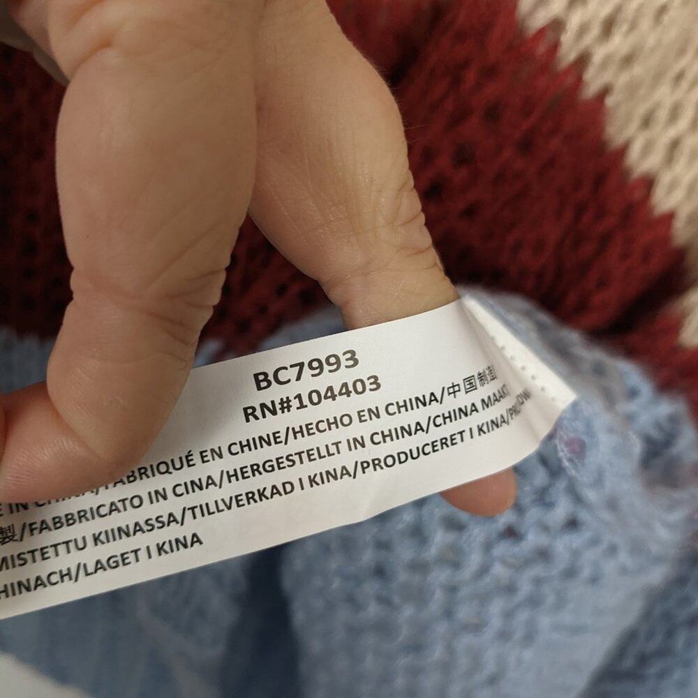 J.O.A. Colorblock Stripe Chunky Knit Pullover Swe… - image 6